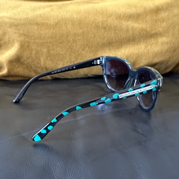 Marc by Marc Jacobs Black Sunglasses with Turquoise Spot Accents main image 7